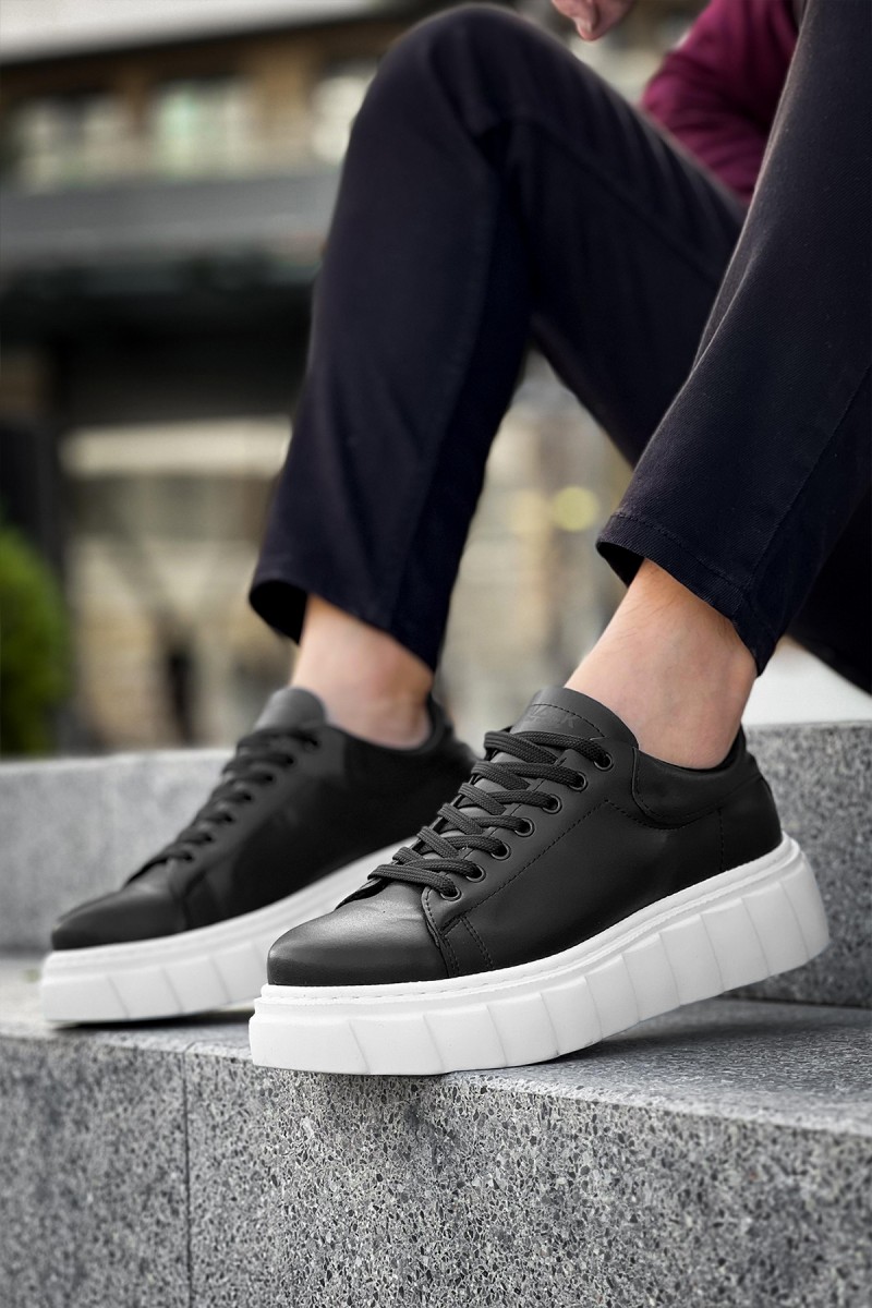 Mens Sneakers - Black White - 144