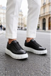 Mens Sneakers - Black White - 144