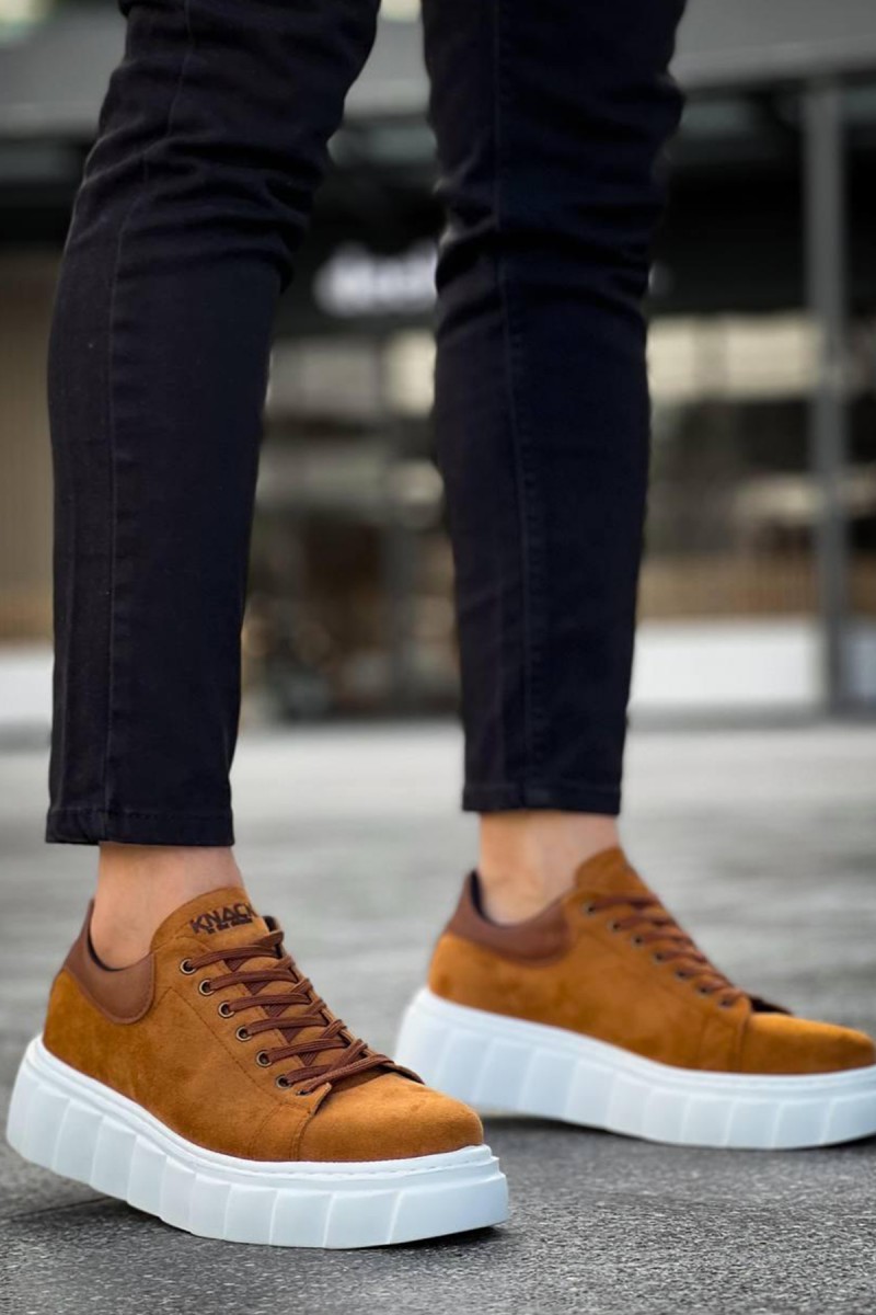 Mens Sneakers - Tan Suede - 144