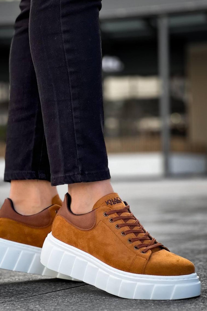 Mens Sneakers - Tan Suede - 144