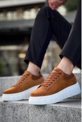 Mens Sneakers - Tan Suede - 144