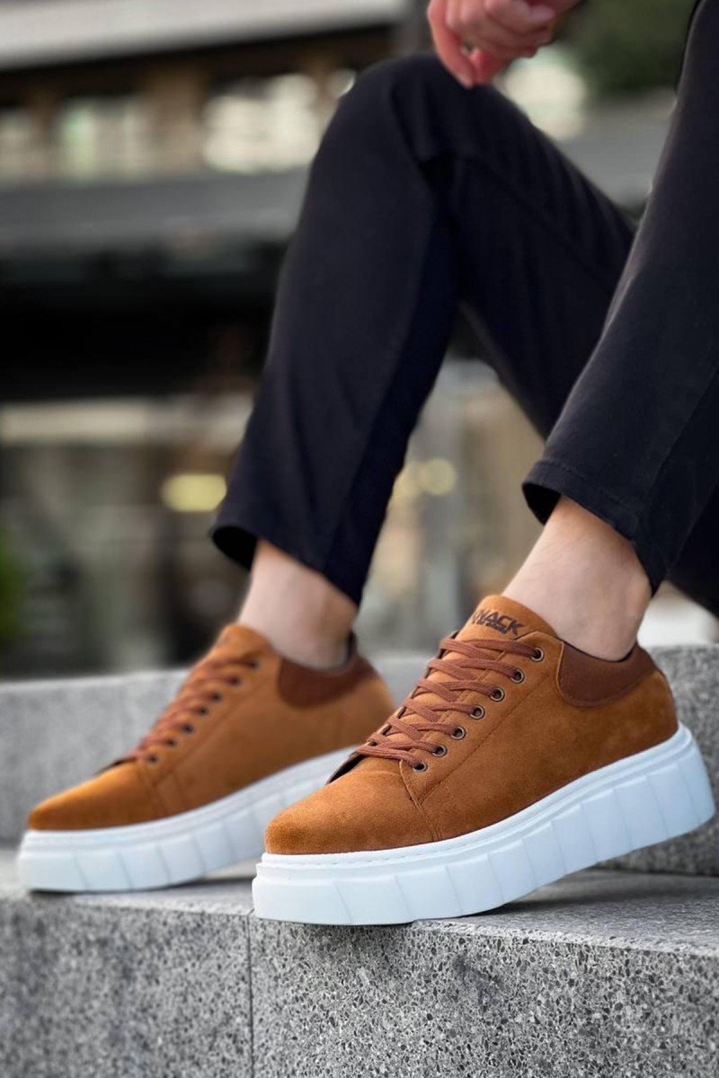 Mens Sneakers - Tan Suede - 144