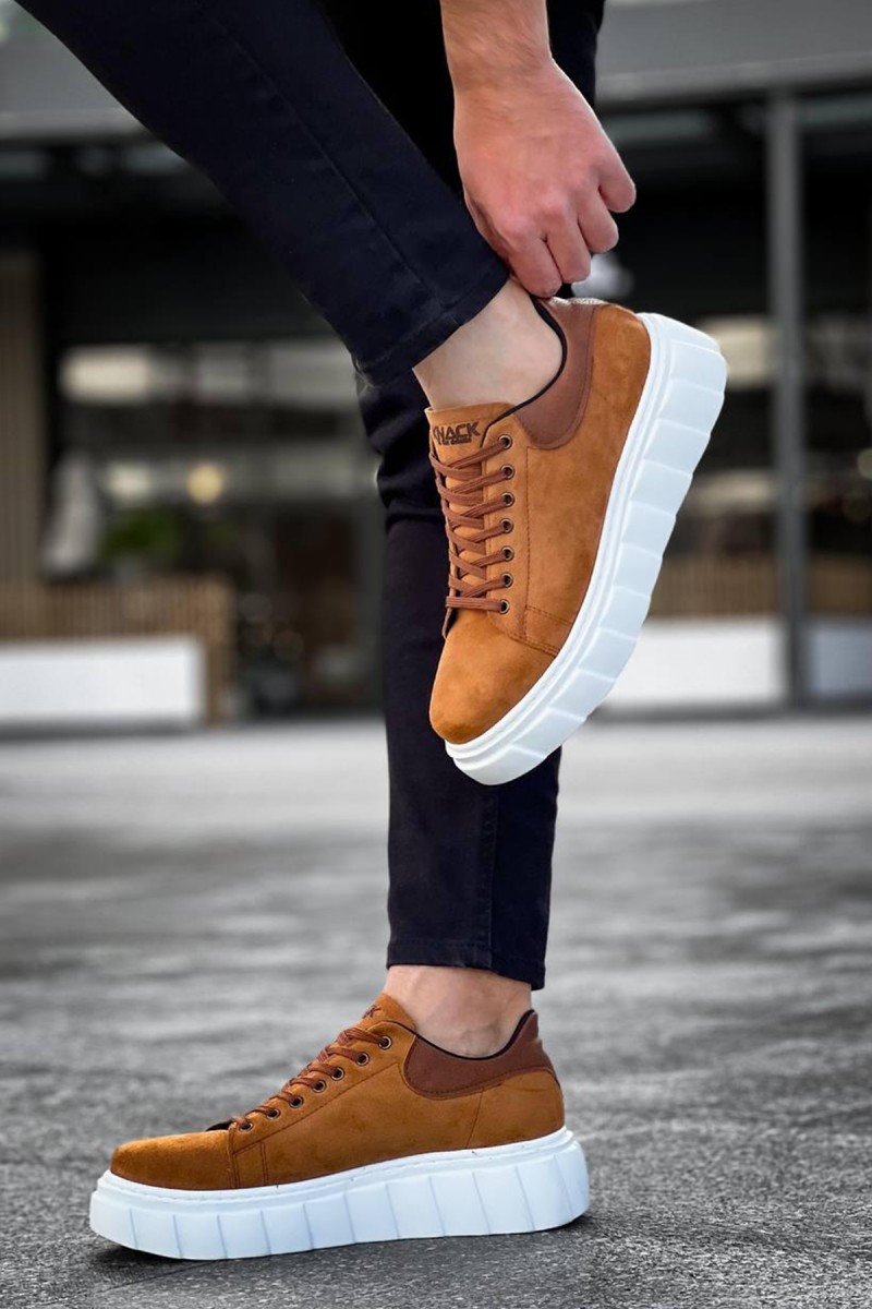 Mens Sneakers - Tan Suede - 144