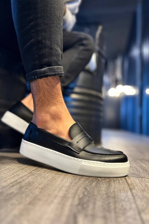 Mens Loafer - Black White - 400