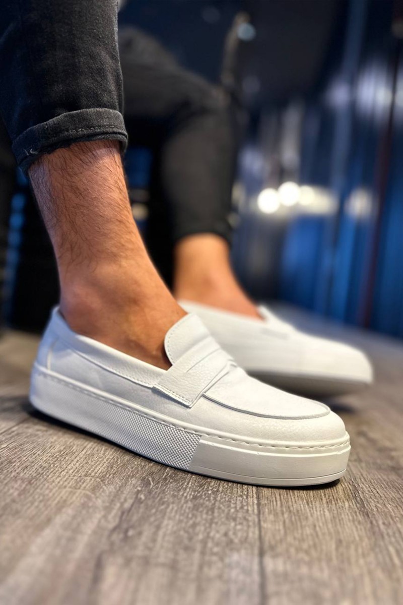 Mens Loafer - White - 400