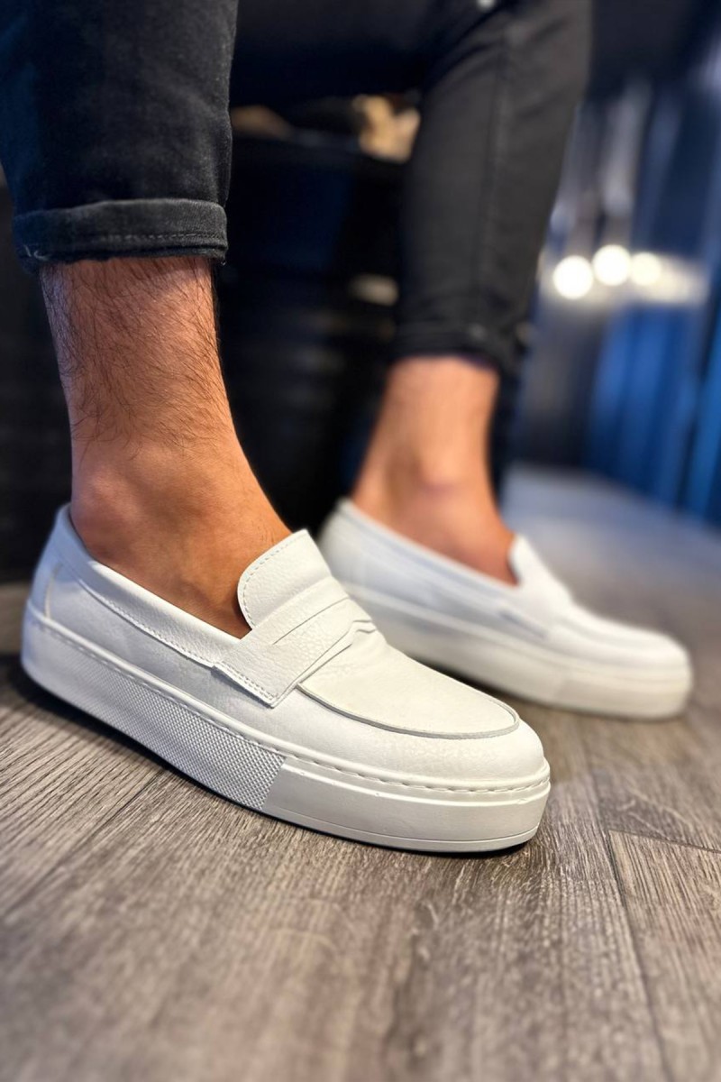 Mens Loafer - White - 400