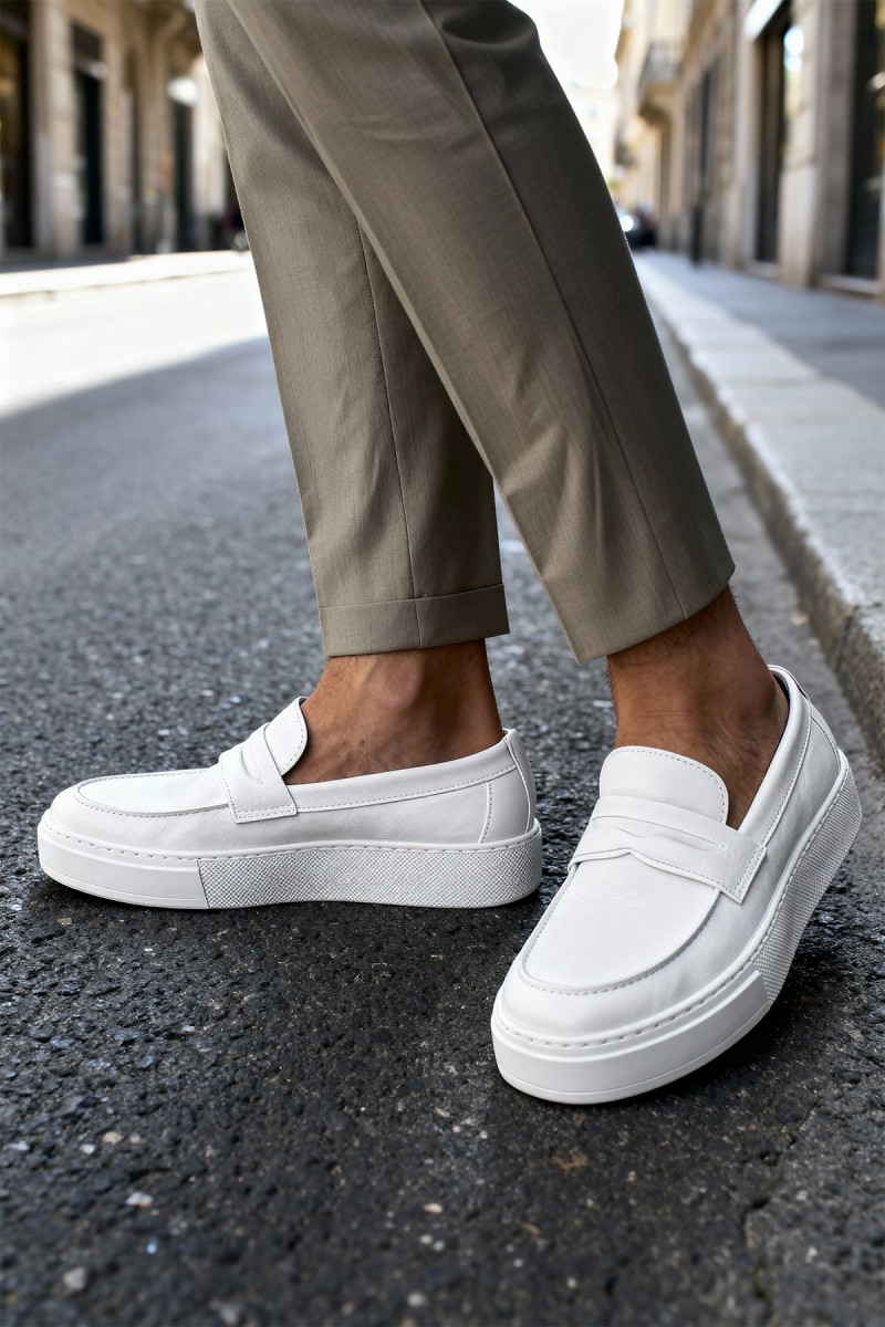 Mens Loafer - White - 400