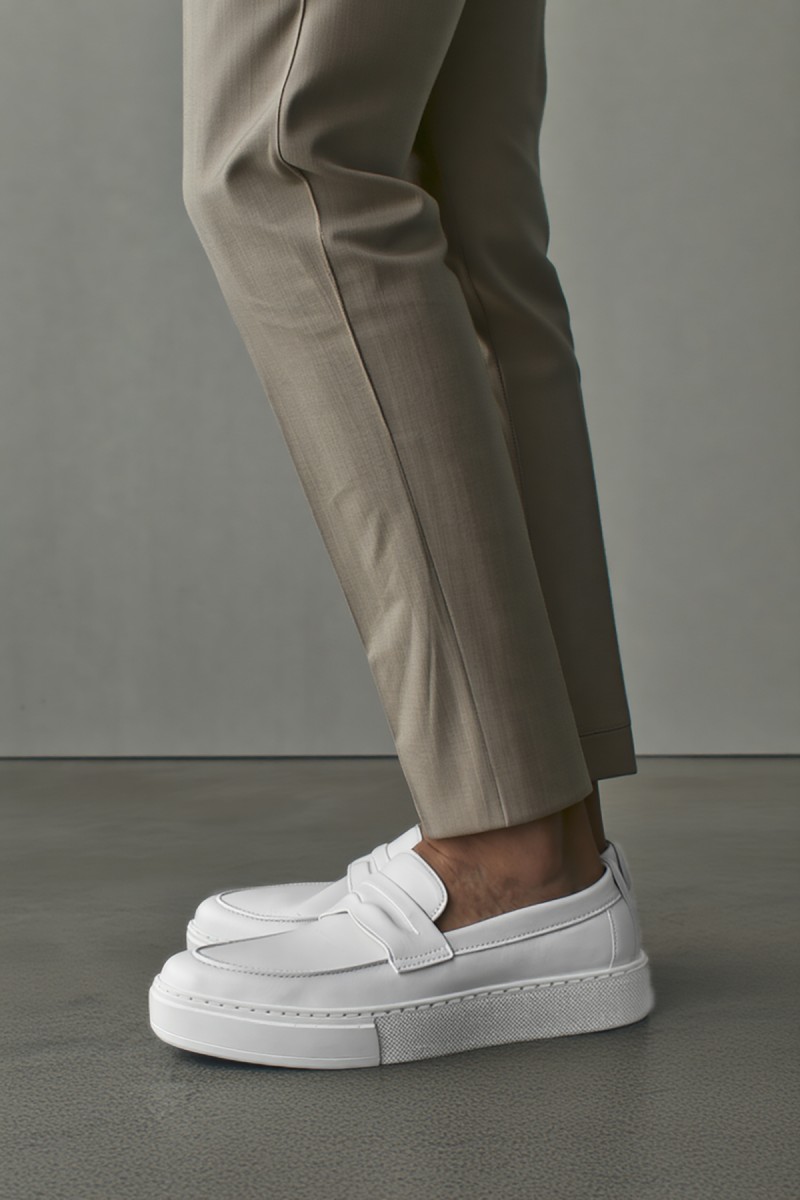 Mens Loafer - White - 400