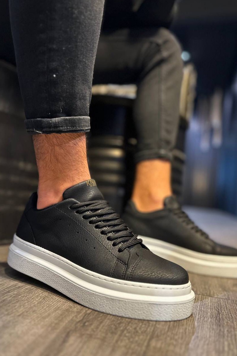 Mens Sneakers - Black White - 421