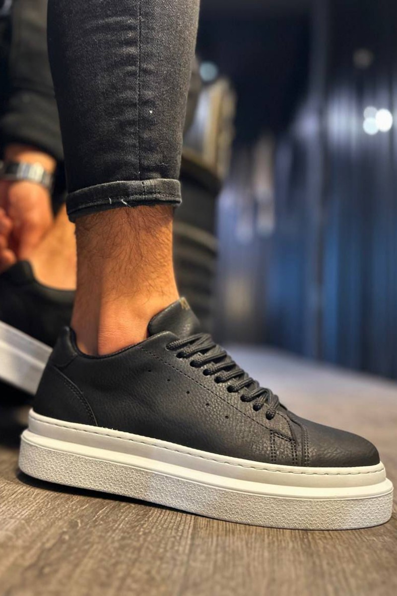 Mens Sneakers - Black White - 421