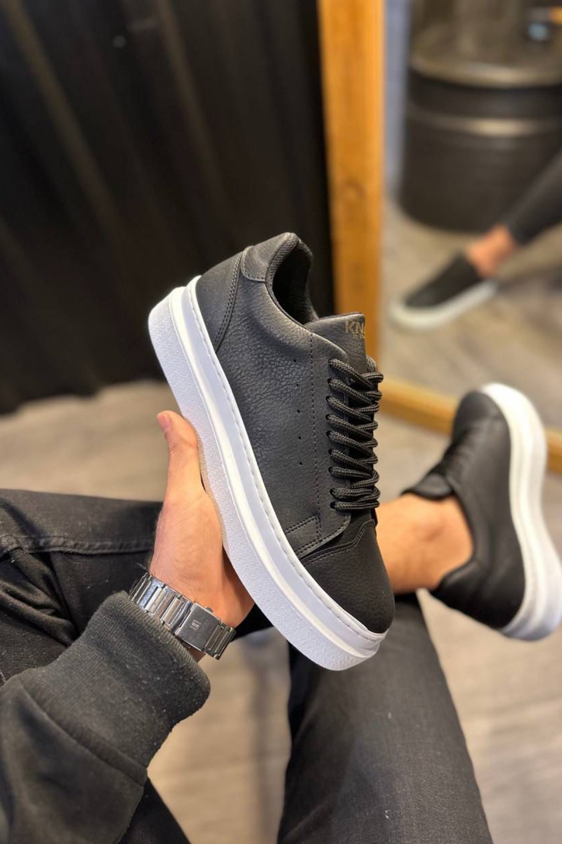 Mens Sneakers - Black White - 421