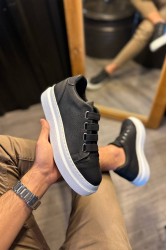 Mens Casual Shoes - Black White - 521