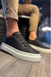 Mens Casual Shoes - Black White - 521