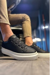 Mens Casual Shoes - Black White - 521