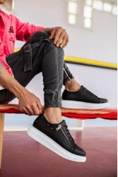 Mens Sneakers - Black White - 555
