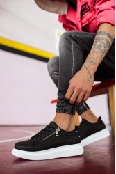 Mens Sneakers - Black White - 555