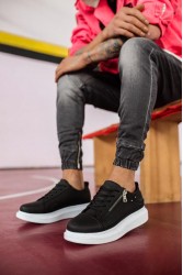 Mens Sneakers - Black White - 555