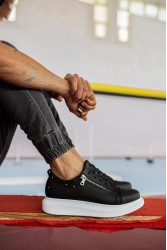 Mens Sneakers - Black White - 555
