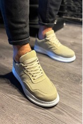 Mens Sneakers - Beige Suede - 707