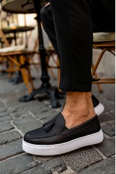 Mens Sneakers - Black White - 717