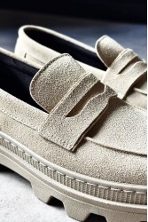 Mens Loafer - Beige Suede - 779
