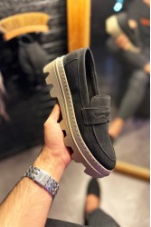 Mens Loafer - Black Suede - 779