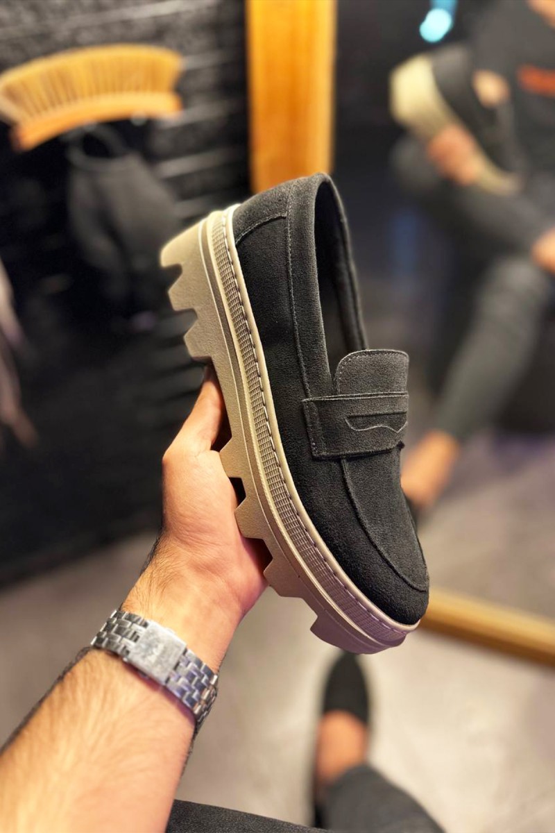 Mens Loafer - Black Suede - 779