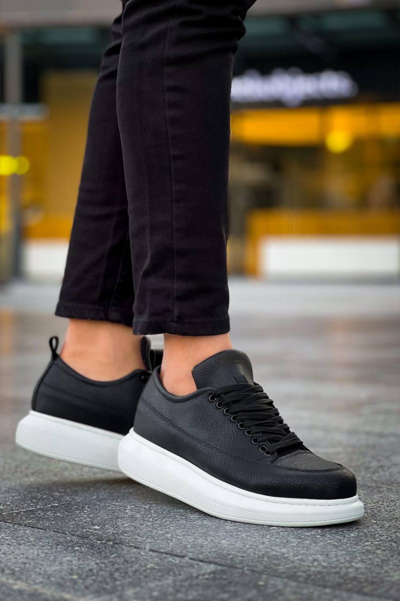 Mens Sneakers - Black White - 814