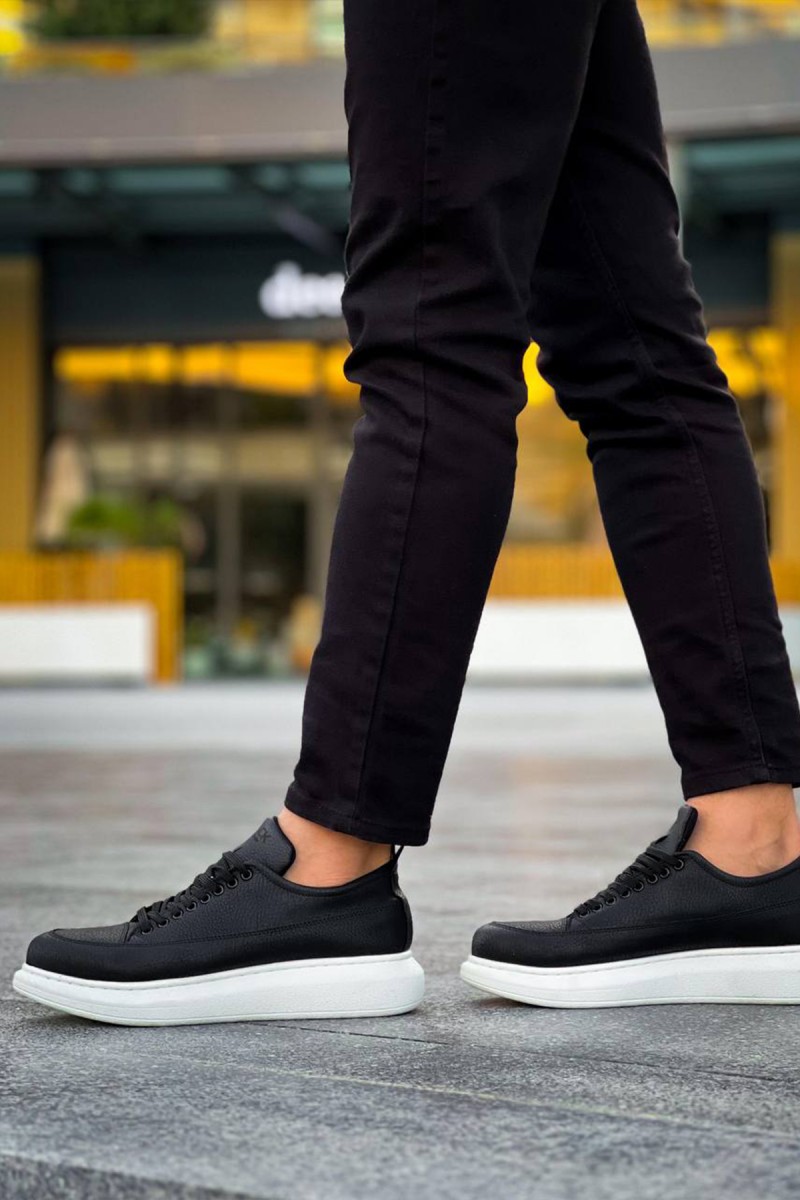 Mens Sneakers - Black White - 814