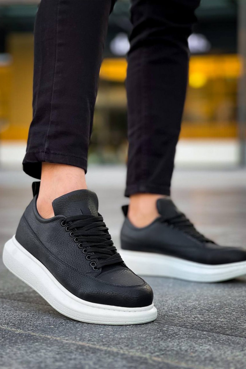 Mens Sneakers - Black White - 814