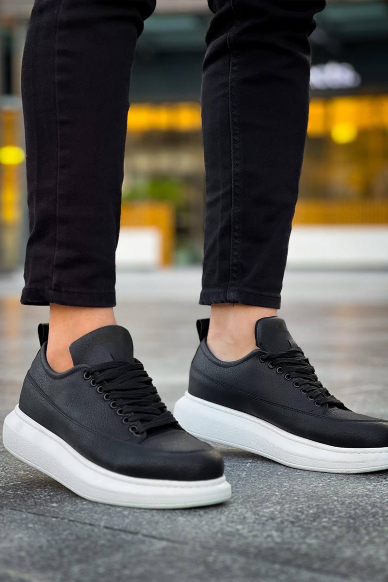 Mens Sneakers - Black White - 814