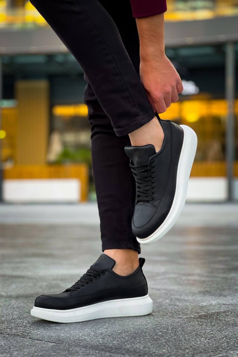 Mens Sneakers - Black White - 814