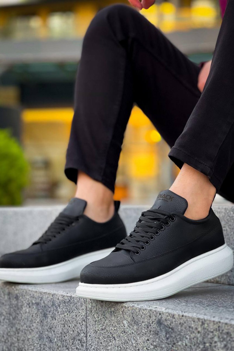 Mens Sneakers - Black White - 814