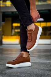Mens Sneakers - Tan White - 814