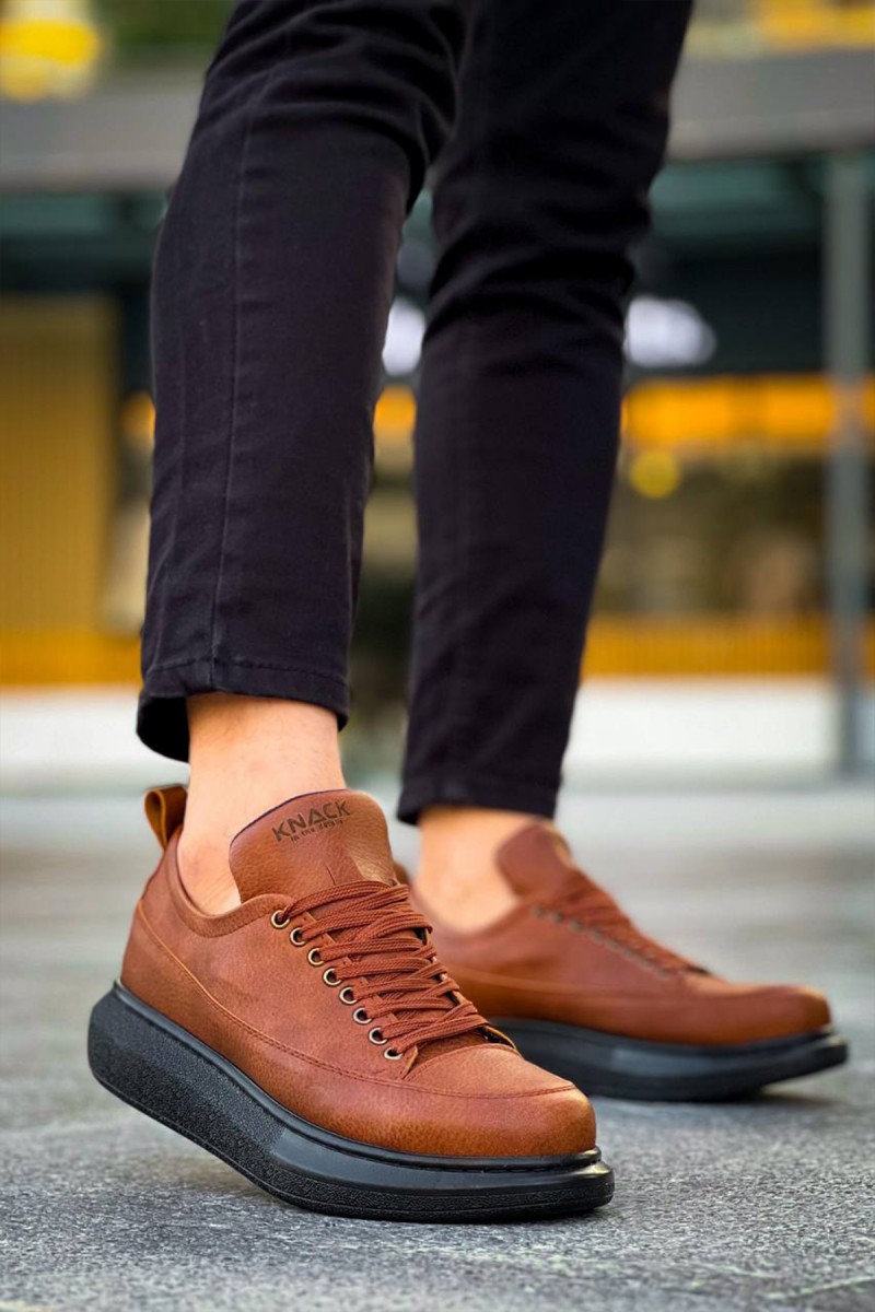Mens Sneakers - Tan Black - 814
