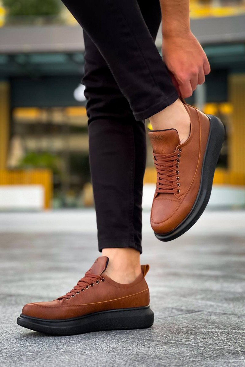 Mens Sneakers - Tan Black - 814