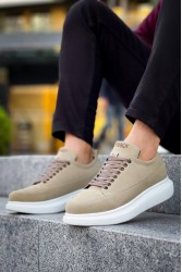 Mens Sneakers - Beige Suede - 814