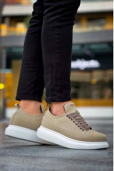 Mens Sneakers - Beige Suede - 814