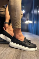 Mens Classic Shoes - Black White - 818