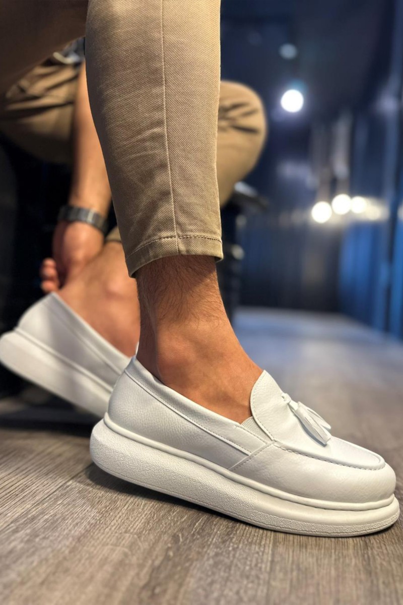 Mens Classic Shoes - White - 818