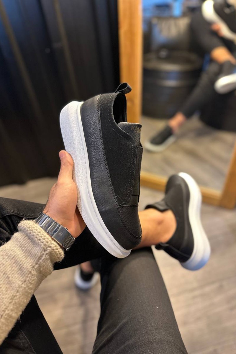Mens Sneakers - Black White - 911