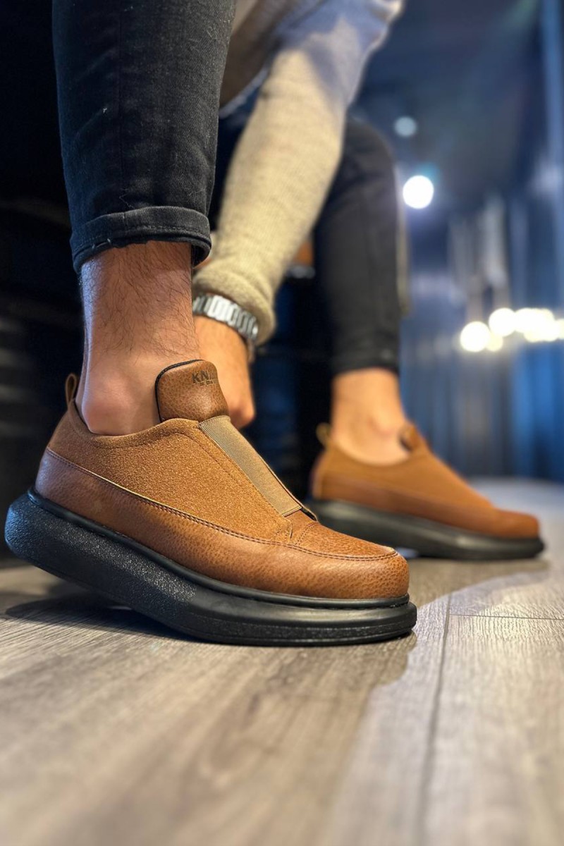Mens Sneakers - Tan Black - 911