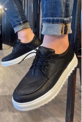 Mens Casual Shoes - Black White - T12