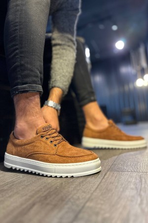 Mens Casual Shoes - Tan Suede - T12