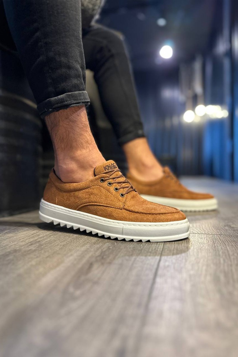 Mens Casual Shoes - Tan Suede - T12