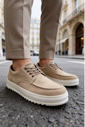 Mens Casual Shoes - Beige - T12