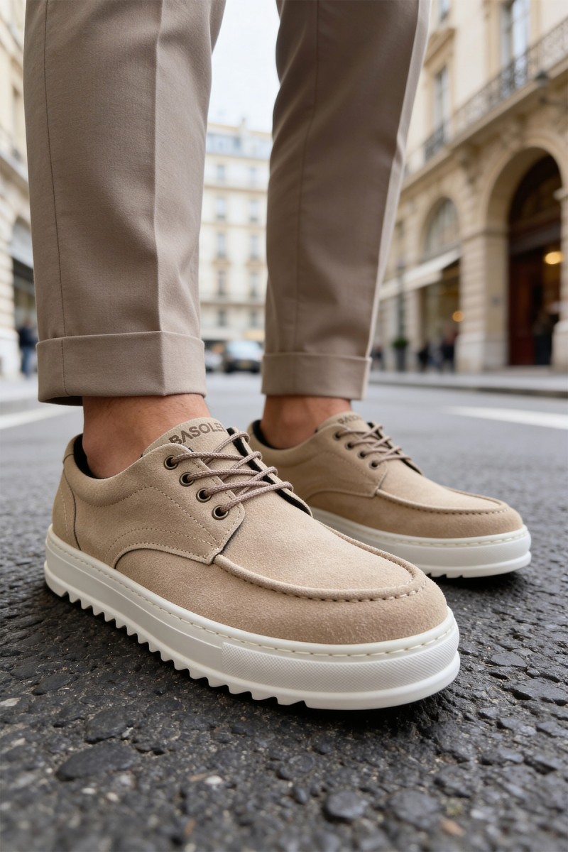 Mens Casual Shoes - Beige - T12