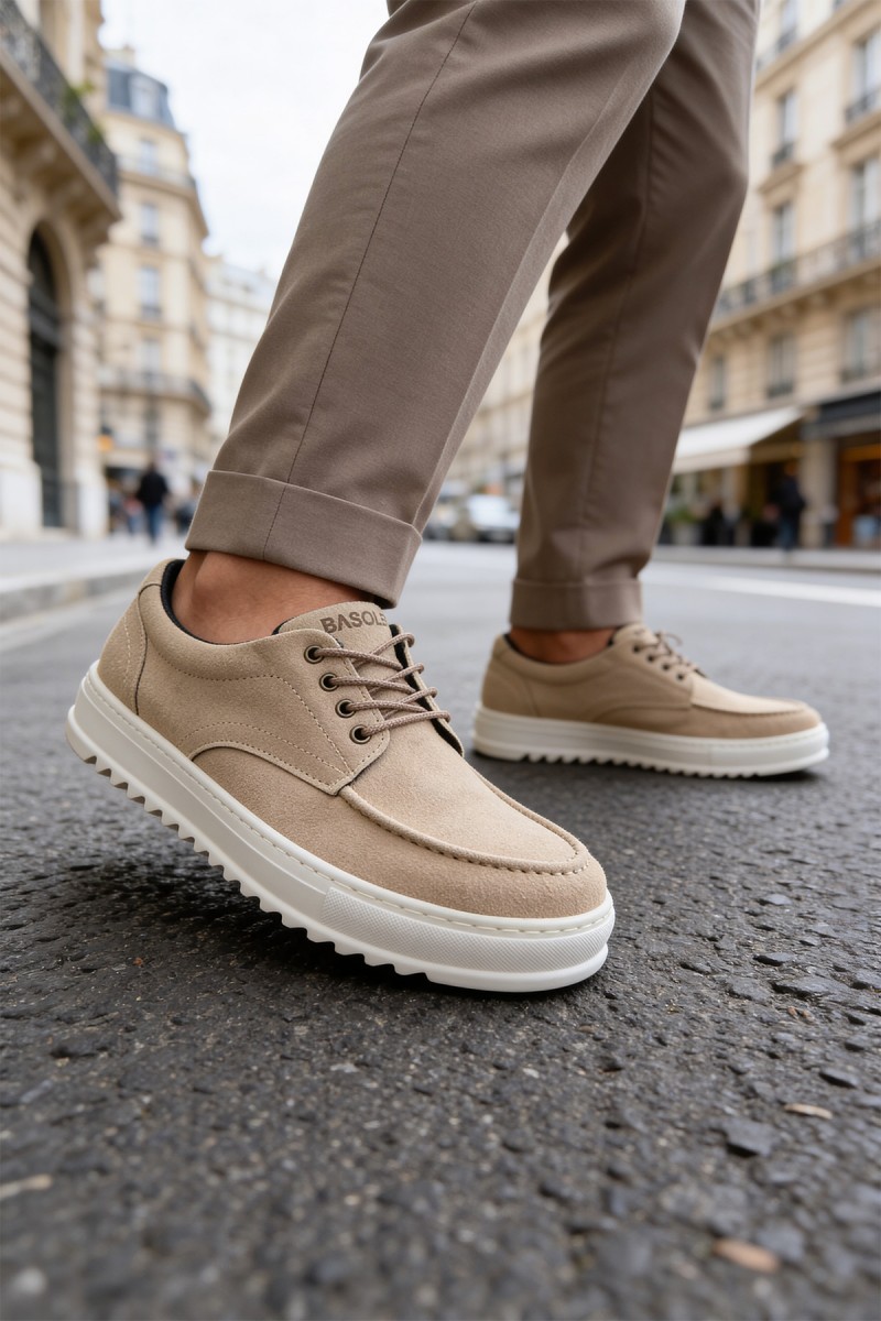 Mens Casual Shoes - Beige - T12