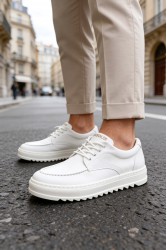 Mens Casual Shoes - White - T12