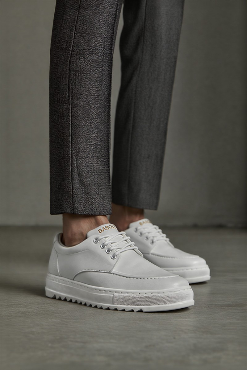 Mens Casual Shoes - White - T12